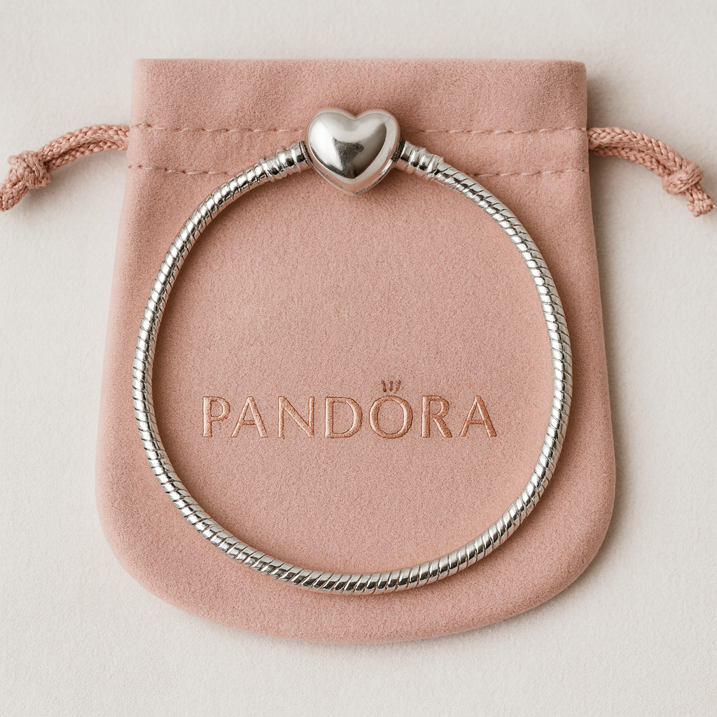 Pulseira Pand Coração - Prata 925